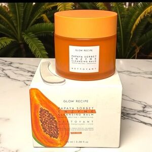 GLOW RECIPE Papaya Sorbet Enzyme Cleansing Balm Full Size 3.38 Oz./100 mL NEW